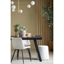 Poef Lauryn - Wit Bouclé - Ø39cm -Bankstoel Winkel 1000082949 0110