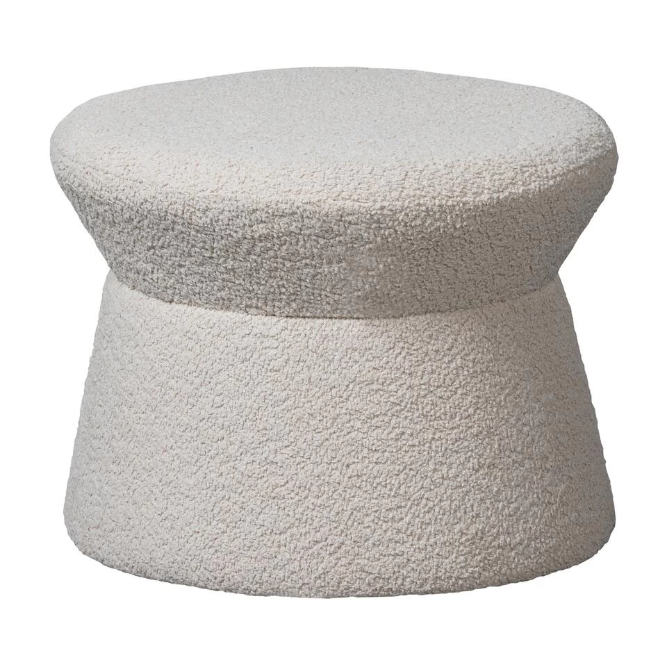 WOOOD Rowan Poef - Boucle - Naturel - 40x52x52 1 WOOOD Rowan Poef - Boucle - Naturel - 40x52x52