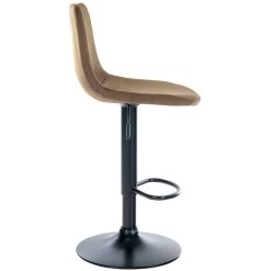 CLP Barkruk Divo Fluweel Zwart Frame Bruin -Bankstoel Winkel 1000091822 0103