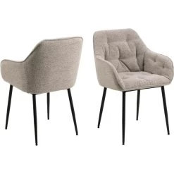 Sohome Eetkamerstoel - Set Van 2 - Otto - Bouclé - Beige