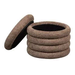 WOOOD Poef Kimi - Teddy - Bruin - 32x40x40 6 WOOOD Poef Kimi - Teddy - Bruin - 32x40x40 -Bankstoel Winkel 1000093875 0102