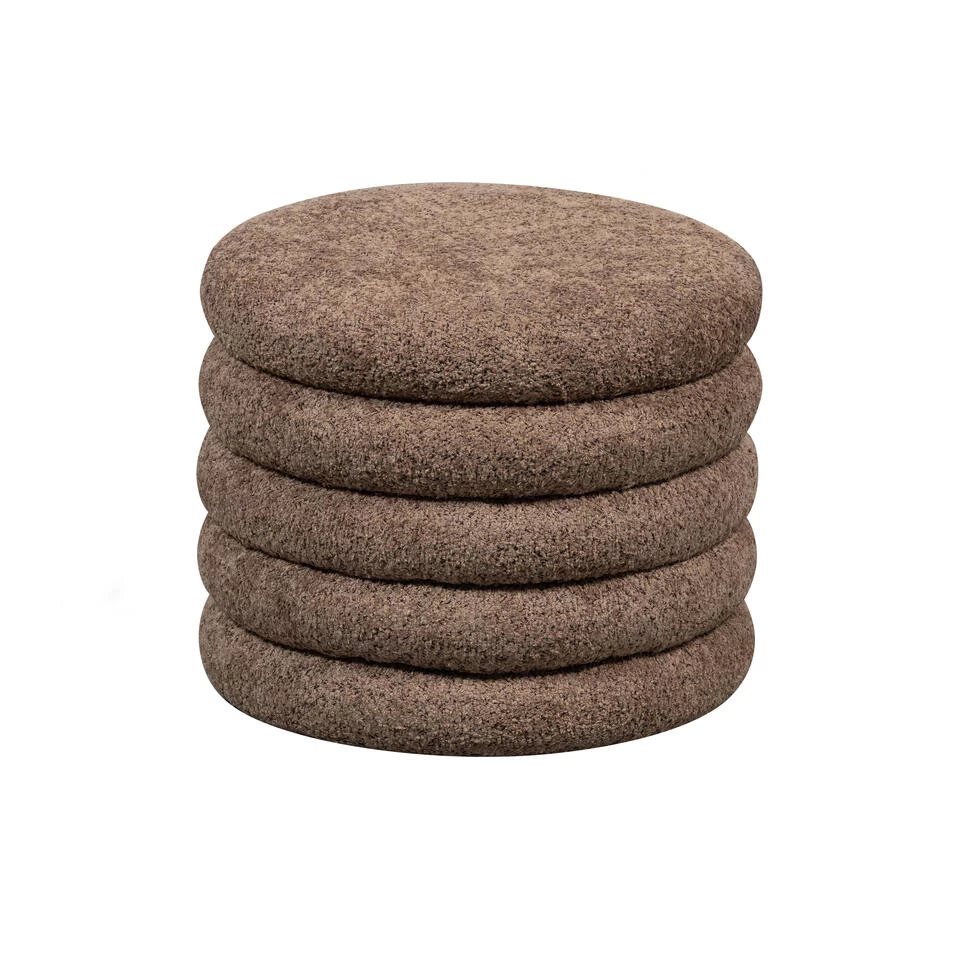 WOOOD Poef Kimi - Teddy - Bruin - 32x40x40 1 WOOOD Poef Kimi - Teddy - Bruin - 32x40x40