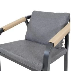 Rimini Barstoel Tuin - Stof - Zwart -Bankstoel Winkel 1000094399 0103