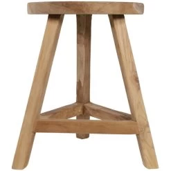 Teak Krukje 35x47cm - Hout - Bruin -Bankstoel Winkel 1000094405 0103