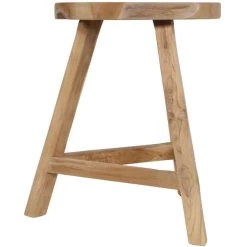 Teak Krukje 35x47cm - Hout - Bruin -Bankstoel Winkel 1000094405 0104