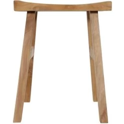 Teak Krukje 40x30x50cm - Hout - Bruin -Bankstoel Winkel 1000094406 0103