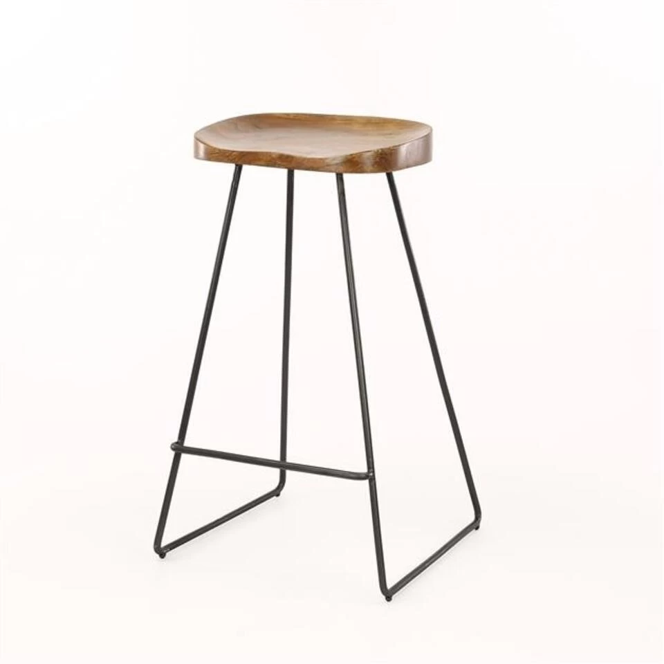 Barkruk Lenn Acaciahout - Zithoogte 69 Cm - Hout - Bruin 3 Barkruk Lenn Acaciahout - Zithoogte 69 Cm - Hout - Bruin - Afbeelding 3