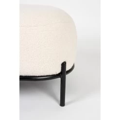 Puur Kalve Hocker - Rechthoek - Stof - Wit -Bankstoel Winkel 1000096844 0104