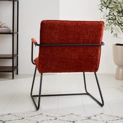 Fauteuil Hailey Koper Chenille - Stof - Koperkleurig -Bankstoel Winkel 1000097052 0102