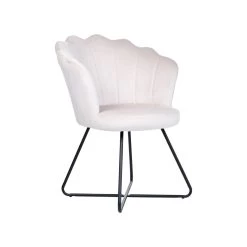 Beliani Fauteuil LOVELOCK - Beige Fluweel