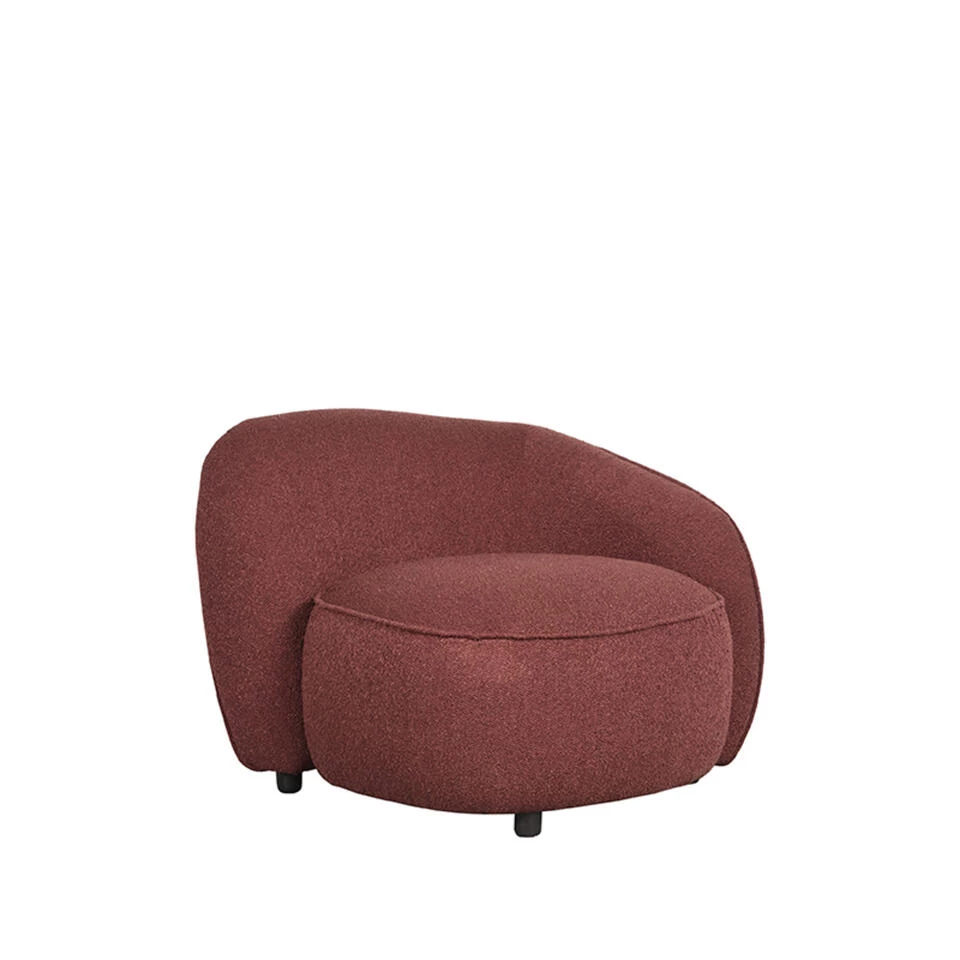 LABEL51 Fauteuil Livo Rechts - Winered - Boucle 3 LABEL51 Fauteuil Livo Rechts - Winered - Boucle - Afbeelding 3