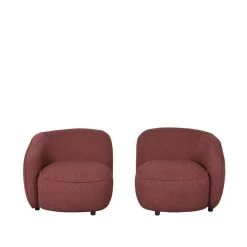 LABEL51 Fauteuil Livo Rechts - Winered - Boucle 7 LABEL51 Fauteuil Livo Rechts - Winered - Boucle -Bankstoel Winkel 1000097887 0103