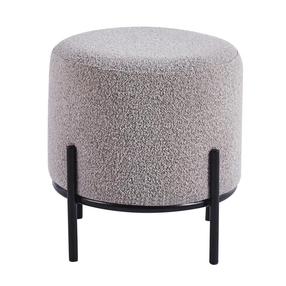 DS4U® Torben Hocker 35x38cm - Stof - Taupe 1 DS4U® Torben Hocker 35x38cm - Stof - Taupe