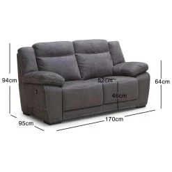 Bank Dean 2-zits - Antraciet -Bankstoel Winkel 10100916 9600