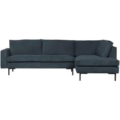 WOOOD Hoekbank Arwin Rechts - Staalblauw