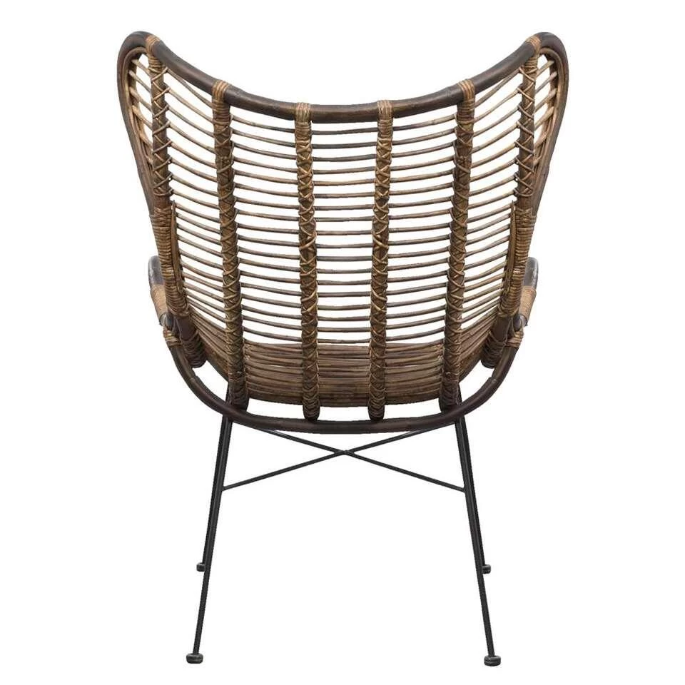 Fauteuil Jasmine - Rotan/metaal - Bruin 3 Fauteuil Jasmine - Rotan/metaal - Bruin - Afbeelding 3