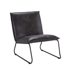 Fauteuil Cooper - Leatherlook - Grijs