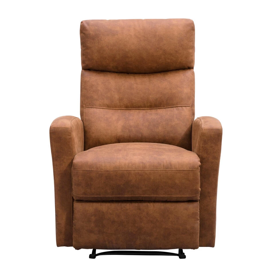 Relaxfauteuil Jackson - Stof - Cognac 1 Relaxfauteuil Jackson - Stof - Cognac