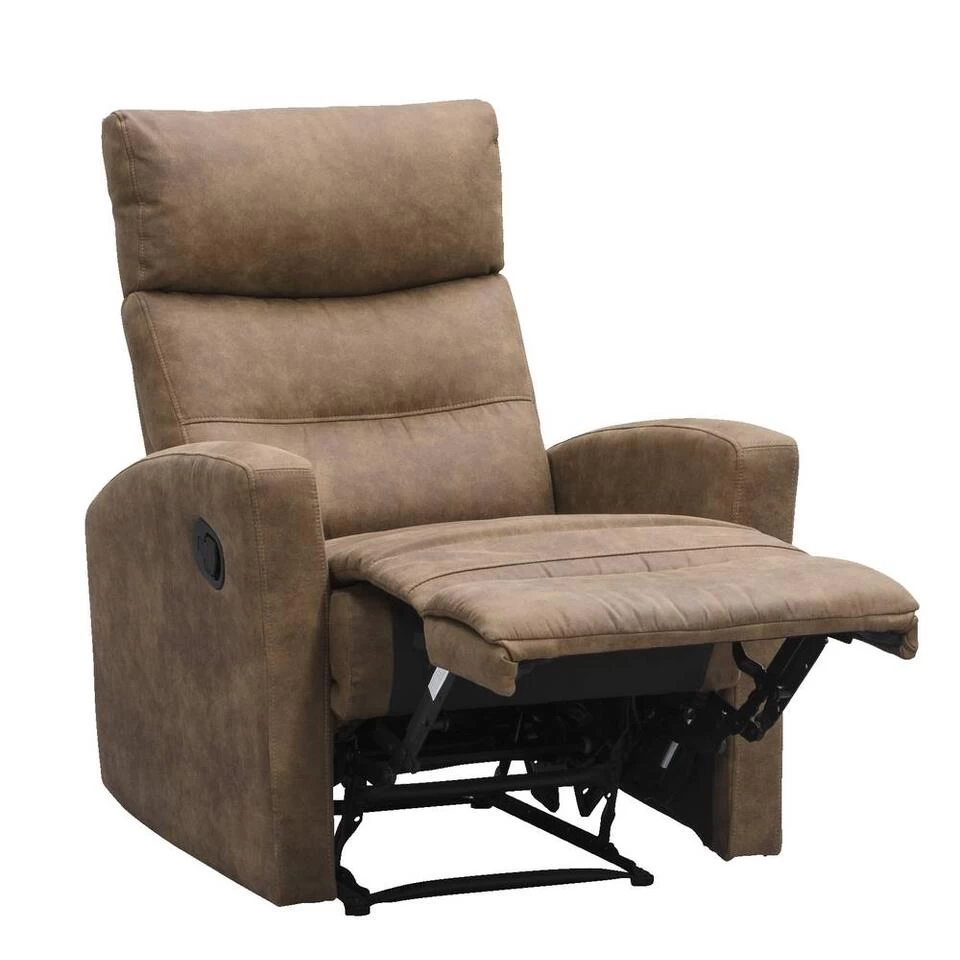 Relaxfauteuil Jackson - Stof - Lichtbruin 3 Relaxfauteuil Jackson - Stof - Lichtbruin - Afbeelding 3