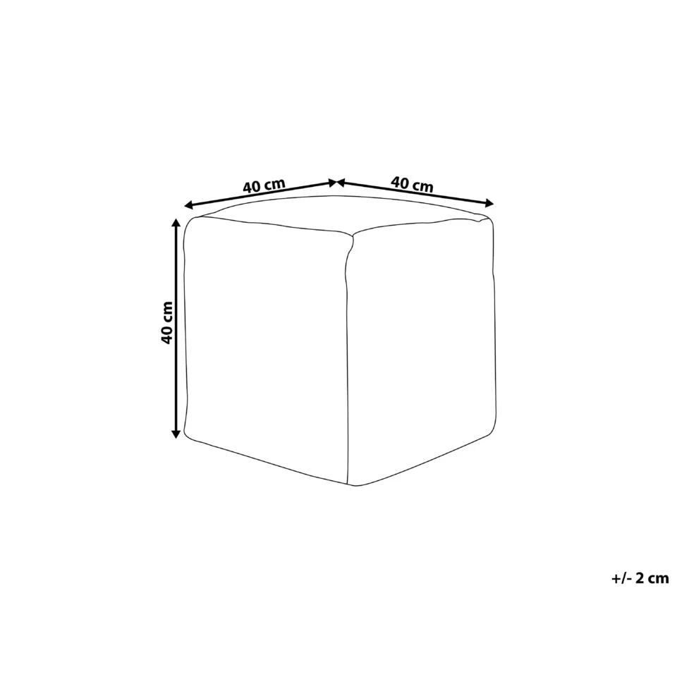 Beliani Poef PANDRAN - Zwart Katoen 3 Beliani Poef PANDRAN - Zwart Katoen - Afbeelding 3