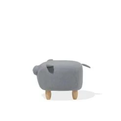 Beliani Dierenhocker PIGGY - Grijs Polyester -Bankstoel Winkel 10a866f05c854381887538cd81625e2e