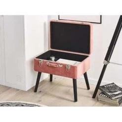 Beliani Hocker MALLARD - Roze Corduroy -Bankstoel Winkel 11007f976a594cbdbae4a24e65e5cf31