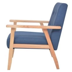 VidaXL Fauteuil Stof Blauw 6 VidaXL Fauteuil Stof Blauw -Bankstoel Winkel 1206934226 0102
