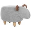 Beliani Hocker LAMB - Grijs Polyester