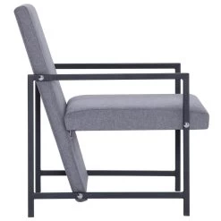 VidaXL Fauteuil Stof Lichtgrijs -Bankstoel Winkel 1230369017 0103