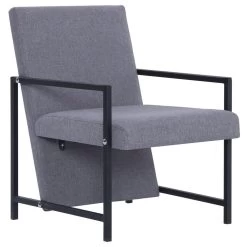 VidaXL Fauteuil Stof Lichtgrijs