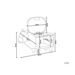 Beliani Dierenhocker ALPACA - Wit Polyester, Katoen -Bankstoel Winkel 1275307452 0104