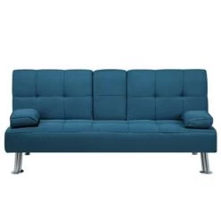 Beliani Driezitsbank - ROXEN Blauw Polyester