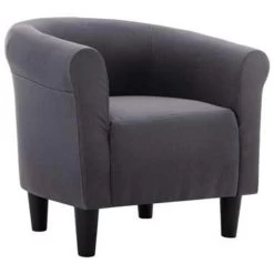 VidaXL Fauteuil Stof Zwart