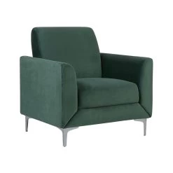 Beliani Fauteuil FENES - Groen Fluweel