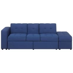 Beliani Driezitsbank - FALSTER Blauw Polyester