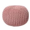 Beliani Poef CONRAD - Roze Katoen