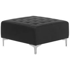 Beliani Ottomaan ABERDEEN - Zwart Kunstleer