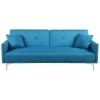 Beliani Driezitsbank - LUCAN Blauw Polyester