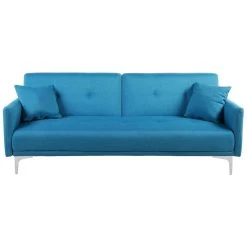 Beliani Driezitsbank - LUCAN Blauw Polyester