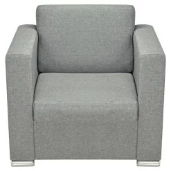 VidaXL Fauteuil Stof Lichtgrijs -Bankstoel Winkel 1821881187 0102