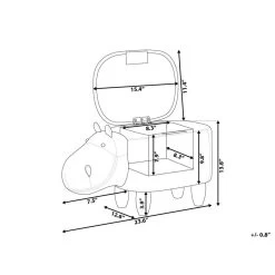 Beliani Dierenhocker HIPPO - Grijs Kunstleer 7 Beliani Dierenhocker HIPPO - Grijs Kunstleer -Bankstoel Winkel 1a947c741c604a1aa387b9803409c0b4