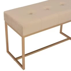 VidaXL Bankje 80 Cm Fluweel Beige -Bankstoel Winkel 1ca176ccf07d4aa5a5298e38803b8492