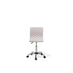 Beliani Bureaustoel ORLANDO - Beige Polyester -Bankstoel Winkel 1d12b4e2e56e4780a480eea8c39db1ea