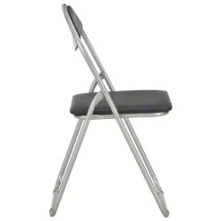 VidaXL Eetkamerstoelen Inklapbaar 2 St Kunstleer Zwart -Bankstoel Winkel 22164119ed79442a9038f575af0e95e6