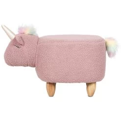 Beliani Dierenhocker UNICORN - Roze Polyester, Katoen -Bankstoel Winkel 24d38db28bd740f2ad68687f3b2c1e0a
