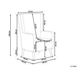 Beliani Oorfauteuil ONEIDA - Geel Fluweel 6 Beliani Oorfauteuil ONEIDA - Geel Fluweel -Bankstoel Winkel 2719461da80643cf89ffa5f3f9a9126d
