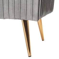 Beliani Hocker PATERSON - Grijs Fluweel -Bankstoel Winkel 275bb4cd90454ed087821d2588a88336