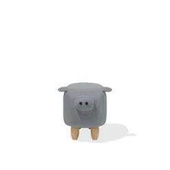 Beliani Dierenhocker PIGGY - Grijs Polyester -Bankstoel Winkel 27778be01d95480b812c3ac302ef2553