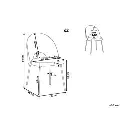 Beliani Eetkamerstoel COVELO - Roze Fluweel -Bankstoel Winkel 2a163585a94848899b5993321783b680