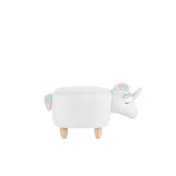 Beliani Dierenhocker UNICORN - Wit Polyester, Katoen -Bankstoel Winkel 2aa61cfd494c4e4e82c24a9d95c85794